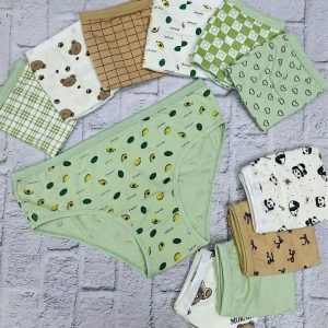 شورت نخ پنبه طرح دار اعلا زنانه